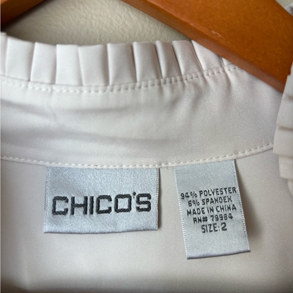 Chico's Elegant Cream Blouse - Picture 5 of 9